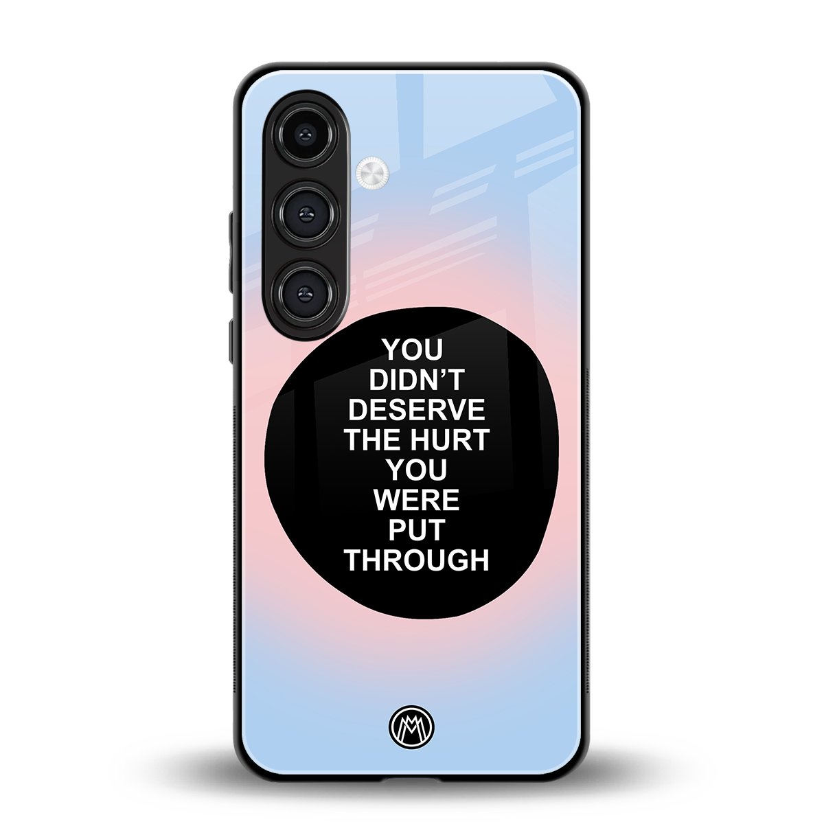 hurt back phone cover | glass case for samsung galaxy s23 plus