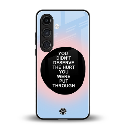 hurt back phone cover | glass case for samsung galaxy s23 plus