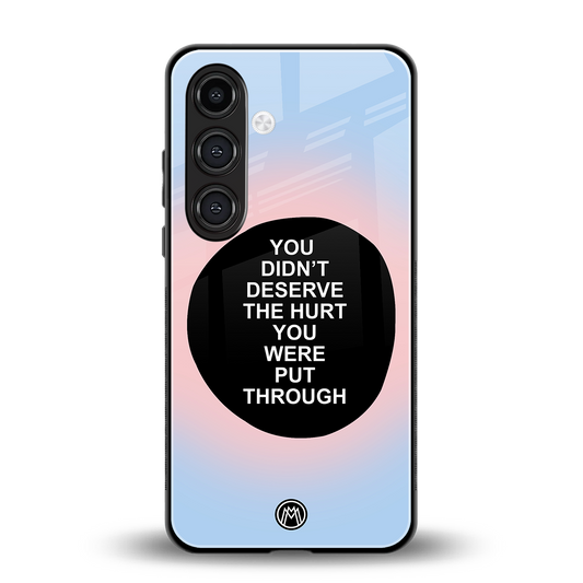 hurt back phone cover | glass case for samsung galaxy s24 plus