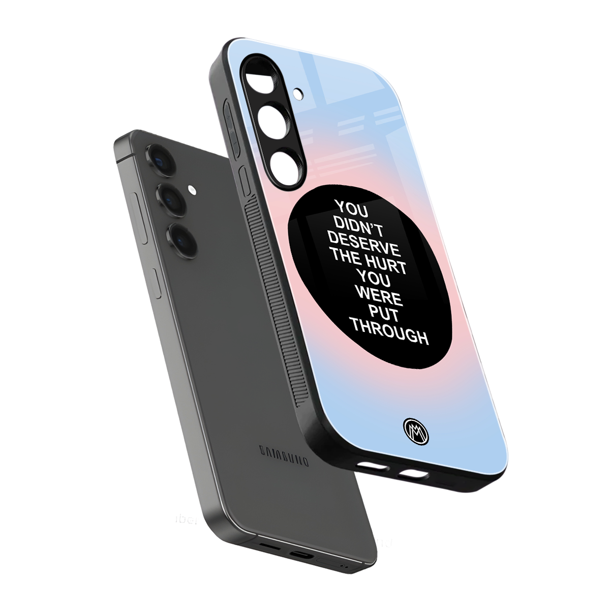 hurt back phone cover | glass case for samsung galaxy s24 plus