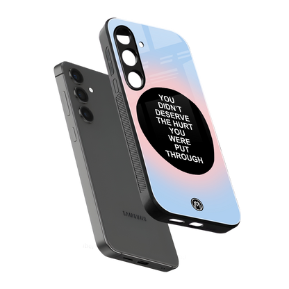hurt back phone cover | glass case for samsung galaxy s24 plus