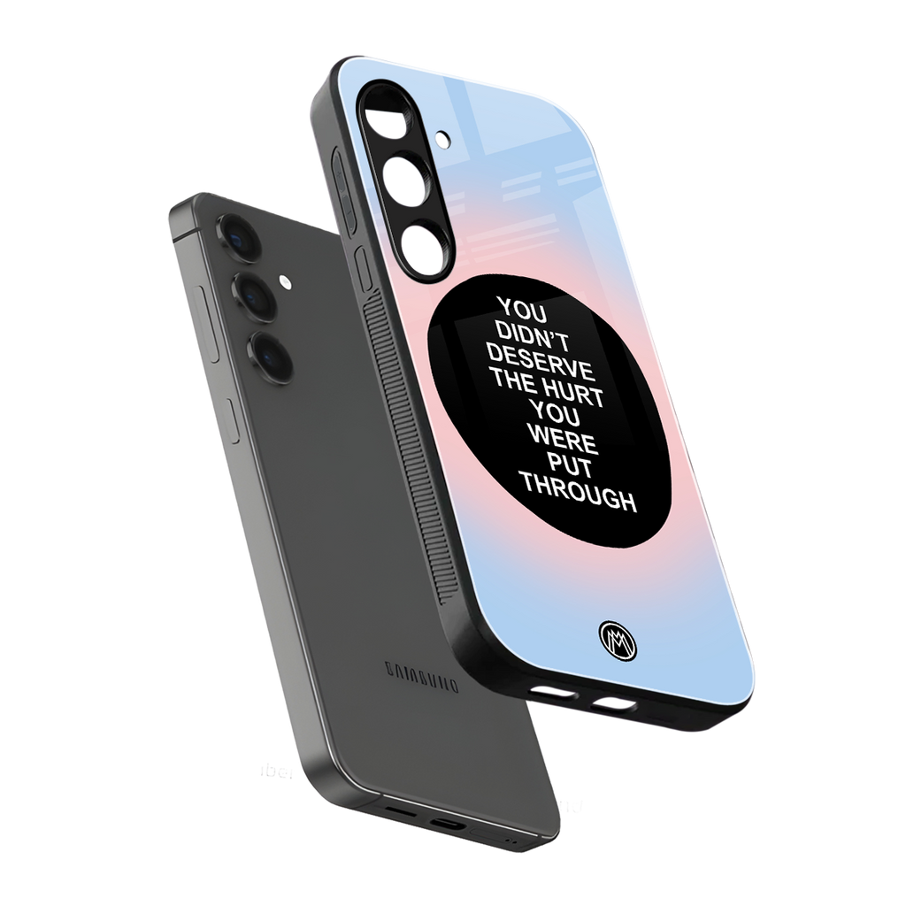 hurt back phone cover | glass case for samsung galaxy s23 plus