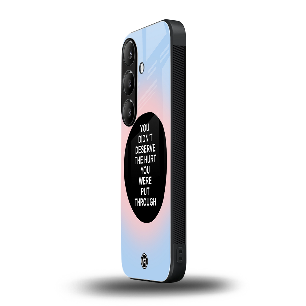 hurt back phone cover | glass case for samsung galaxy s23 plus