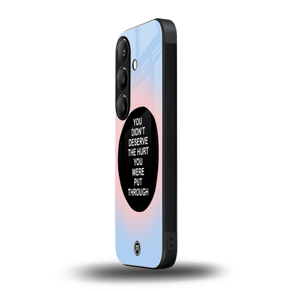 hurt back phone cover | glass case for samsung galaxy s24 plus