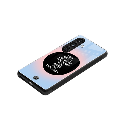 hurt back phone cover | glass case for samsung galaxy s24 plus