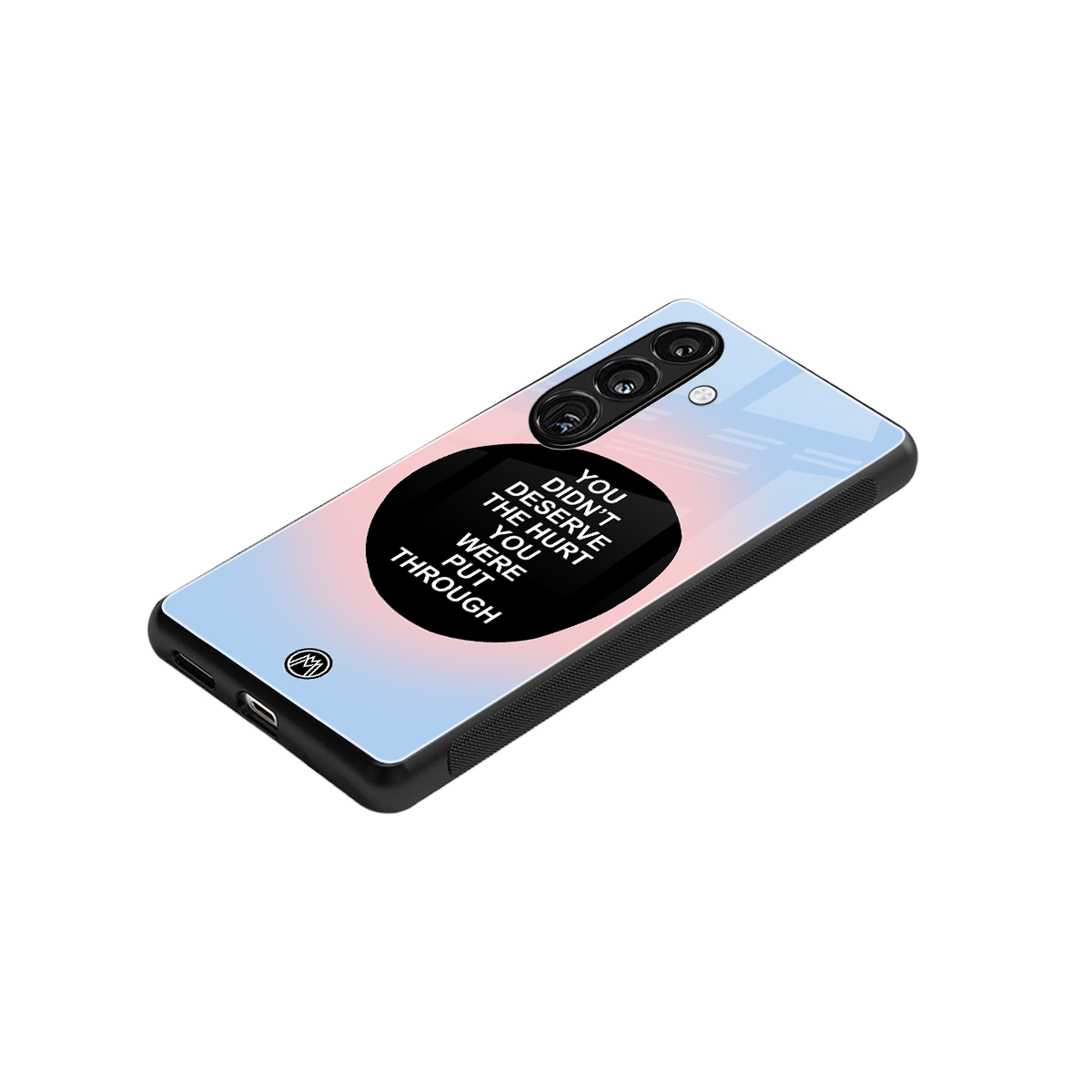 hurt back phone cover | glass case for samsung galaxy s23 plus