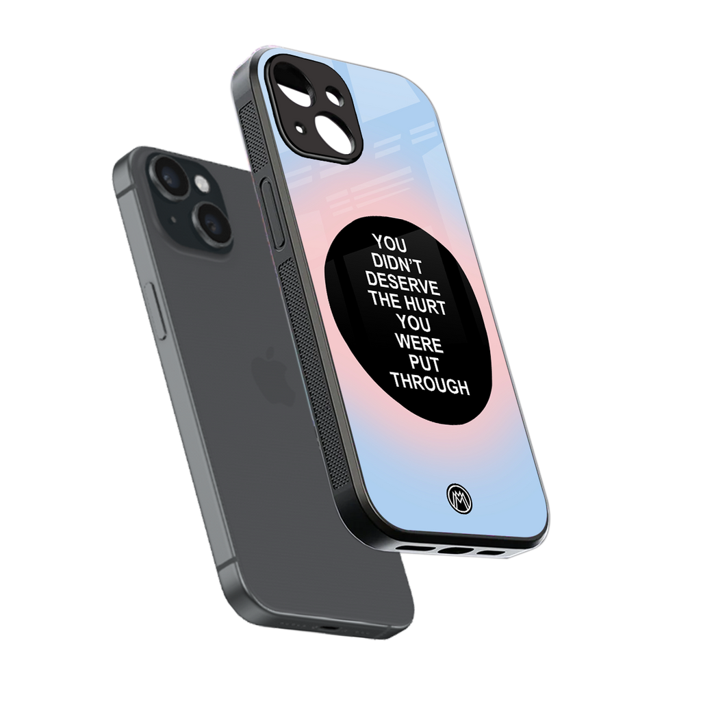 hurt back phone cover | glass case for iphone 15