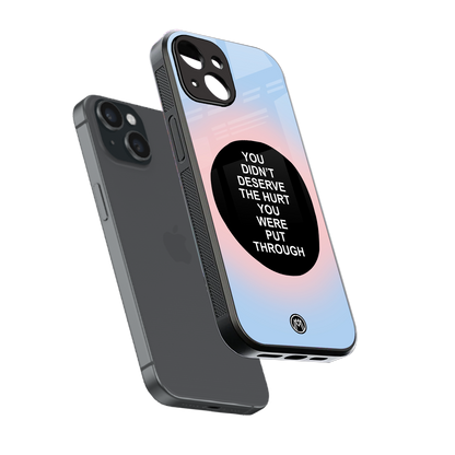 hurt back phone cover | glass case for iphone 15