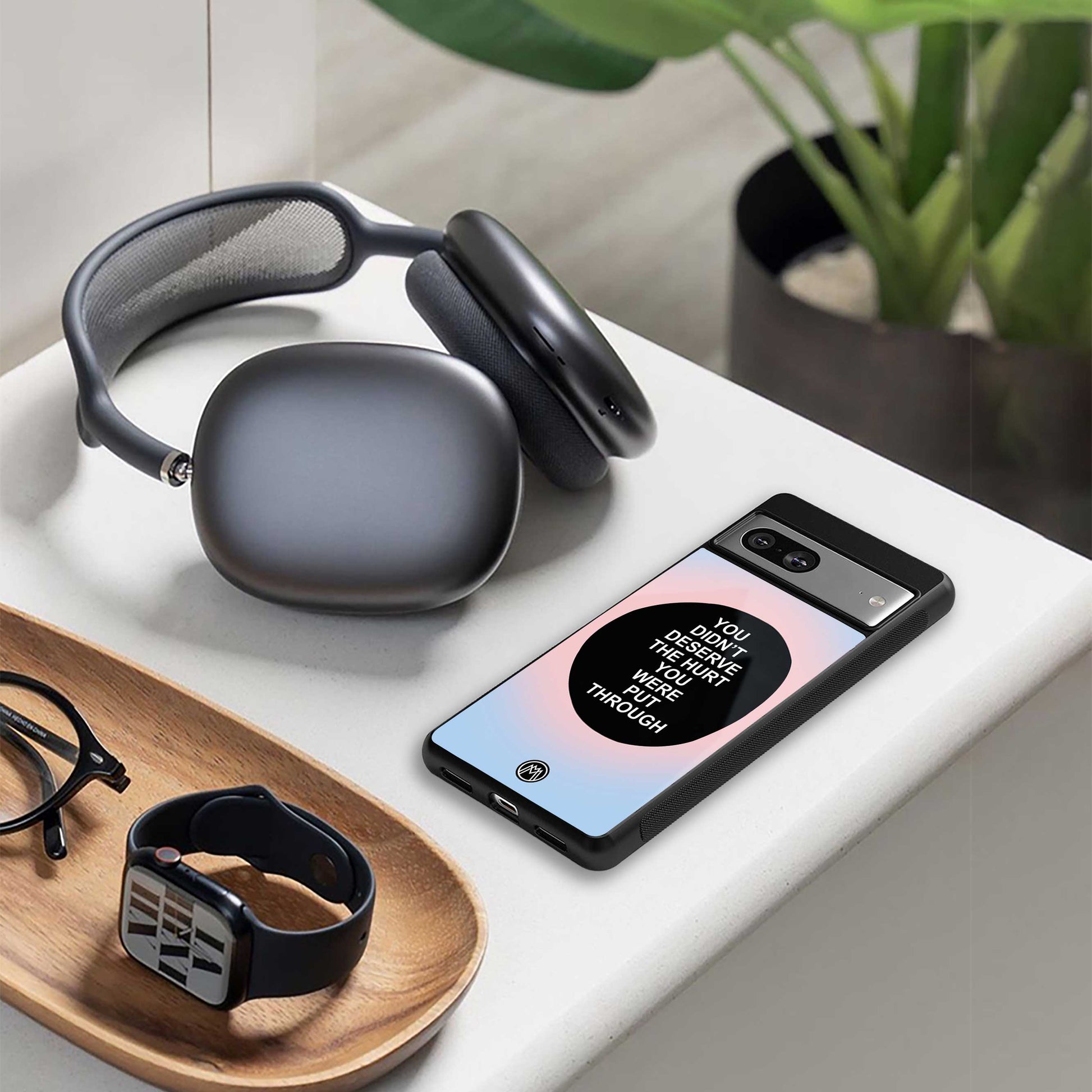 hurt back phone cover | glass case for Google Pixel 6A
