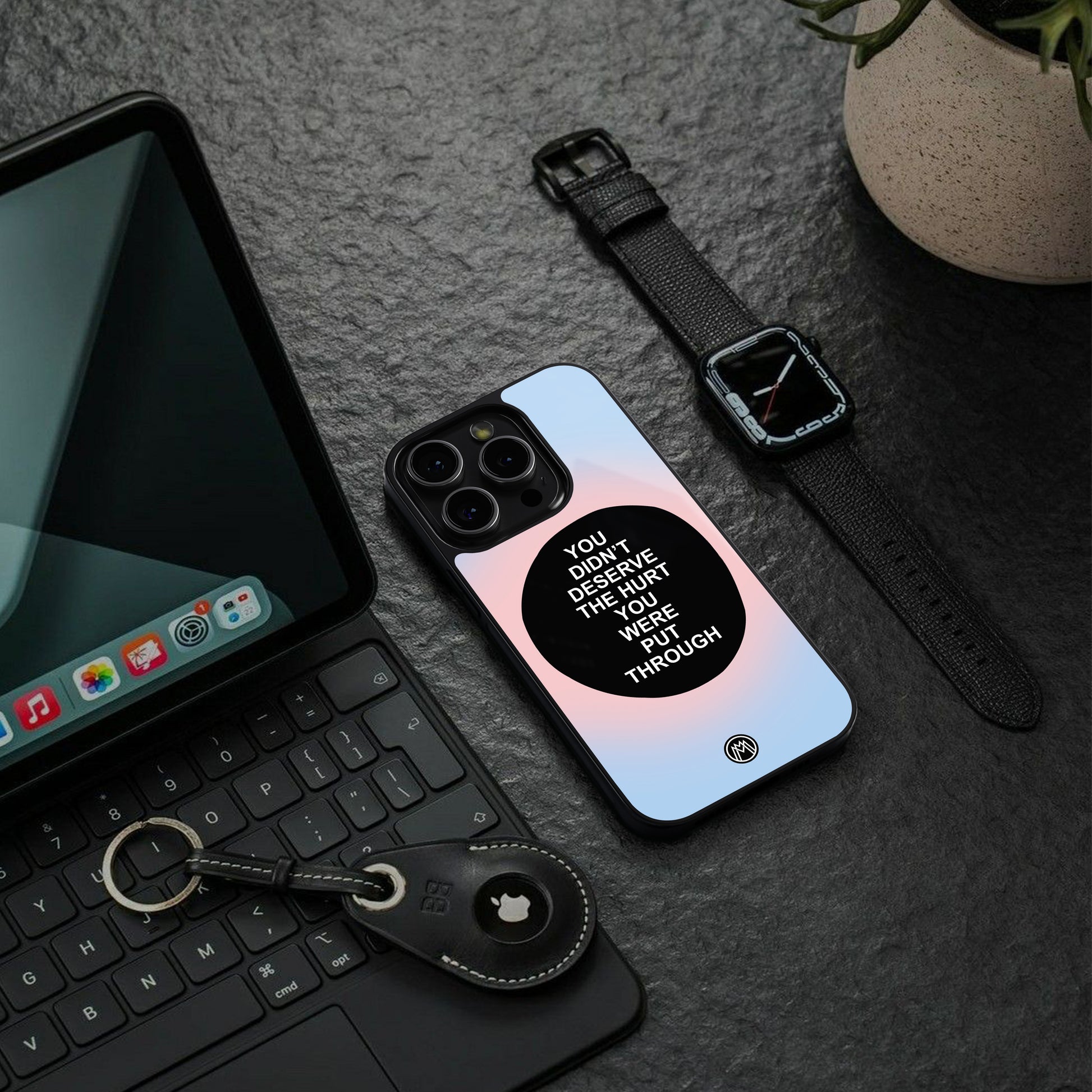 hurt back phone cover | glass case for iphone 16