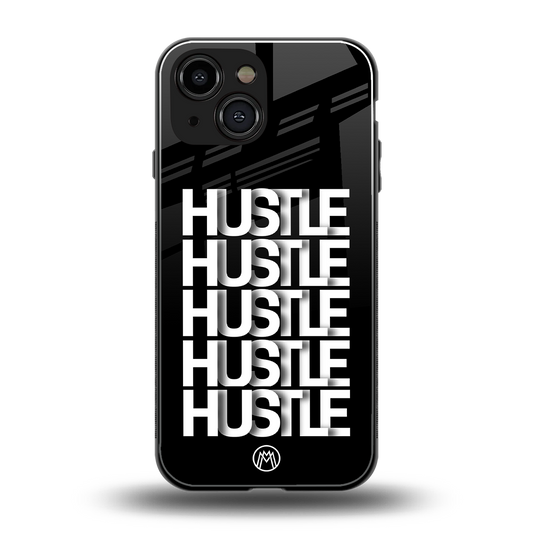 hustle back phone cover | glass case for iphone 13 mini