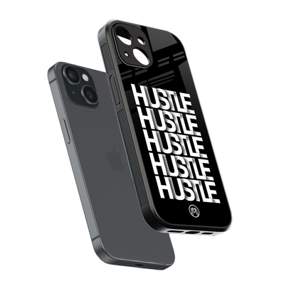 hustle back phone cover | glass case for iphone 13 mini