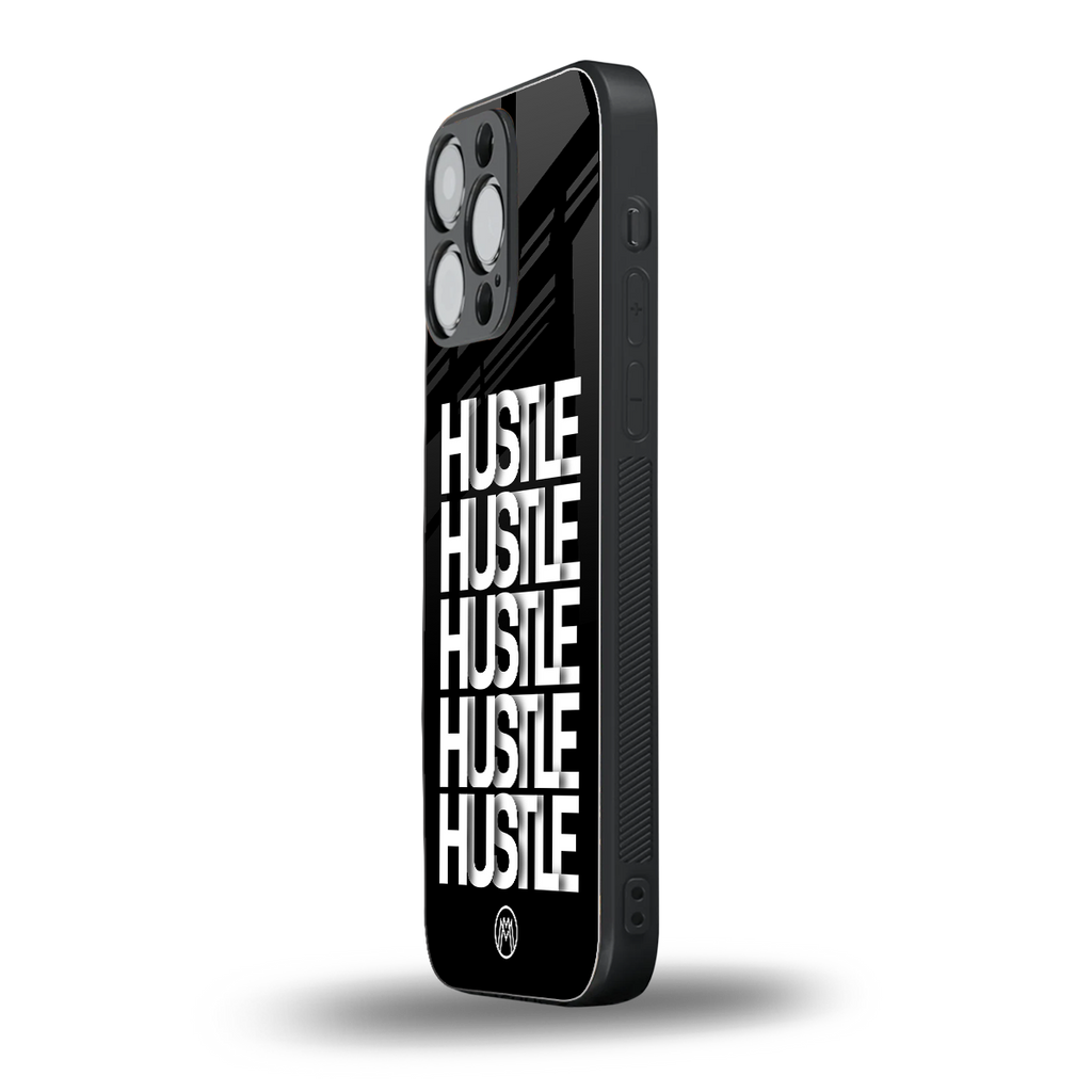 hustle back phone cover | glass case for iphone 13 pro max