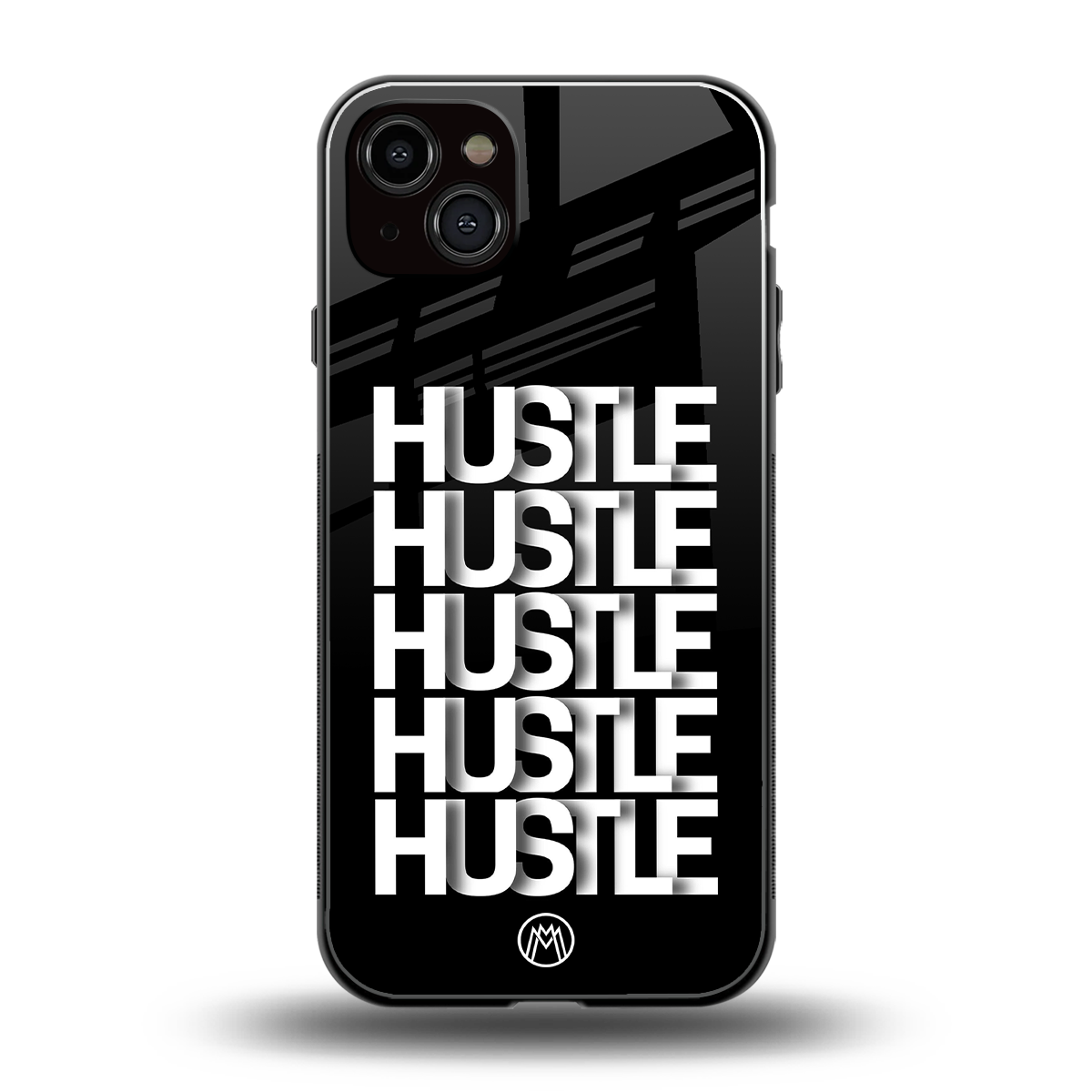 hustle back phone cover | glass case for iphone 14 plus
