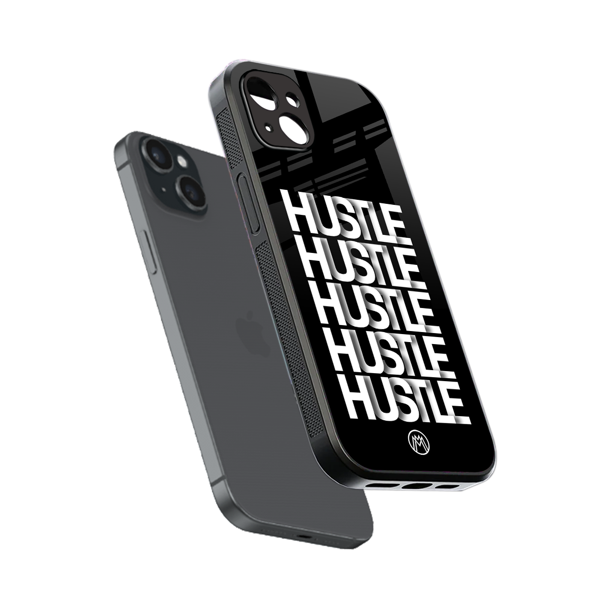 hustle back phone cover | glass case for iphone 15 plus