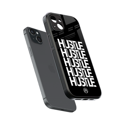 hustle back phone cover | glass case for iphone 14 plus