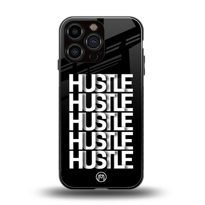 hustle back phone cover | glass case for iphone 14 pro max