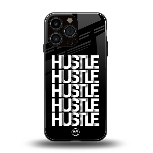 hustle back phone cover | glass case for iphone 14 pro max