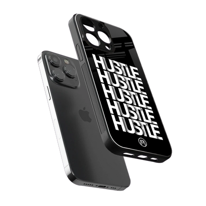 hustle back phone cover | glass case for iphone 14 pro max