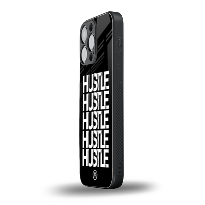 hustle back phone cover | glass case for iphone 14 pro max