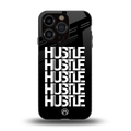 hustle back phone cover | glass case for iphone 15 pro