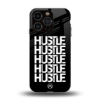 hustle back phone cover | glass case for iphone 15 pro