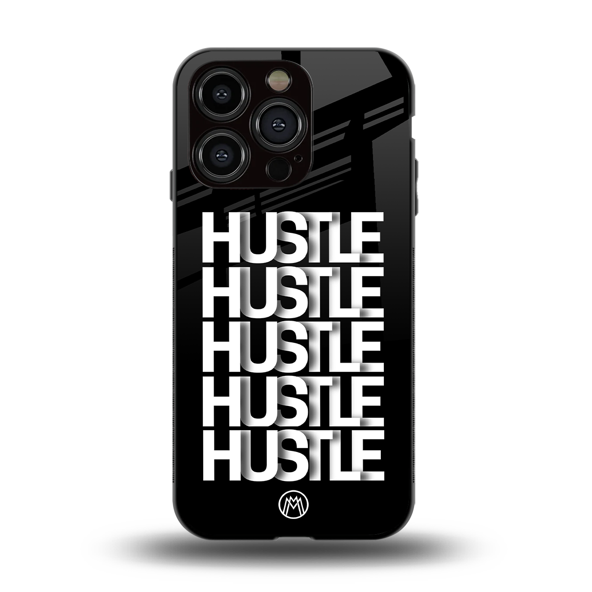 hustle back phone cover | glass case for iphone 15 pro