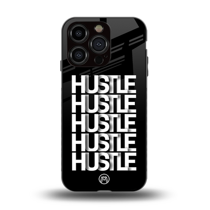 hustle back phone cover | glass case for iphone 15 pro