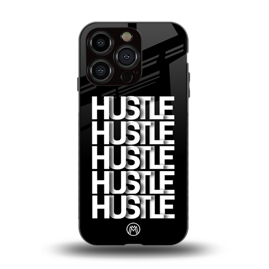 hustle back phone cover | glass case for iphone 15 pro