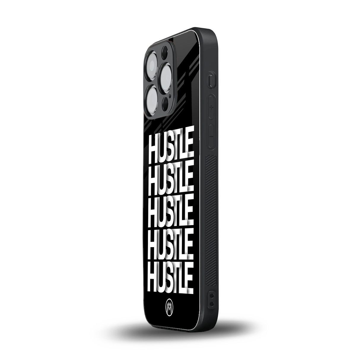 hustle back phone cover | glass case for iphone 15 pro