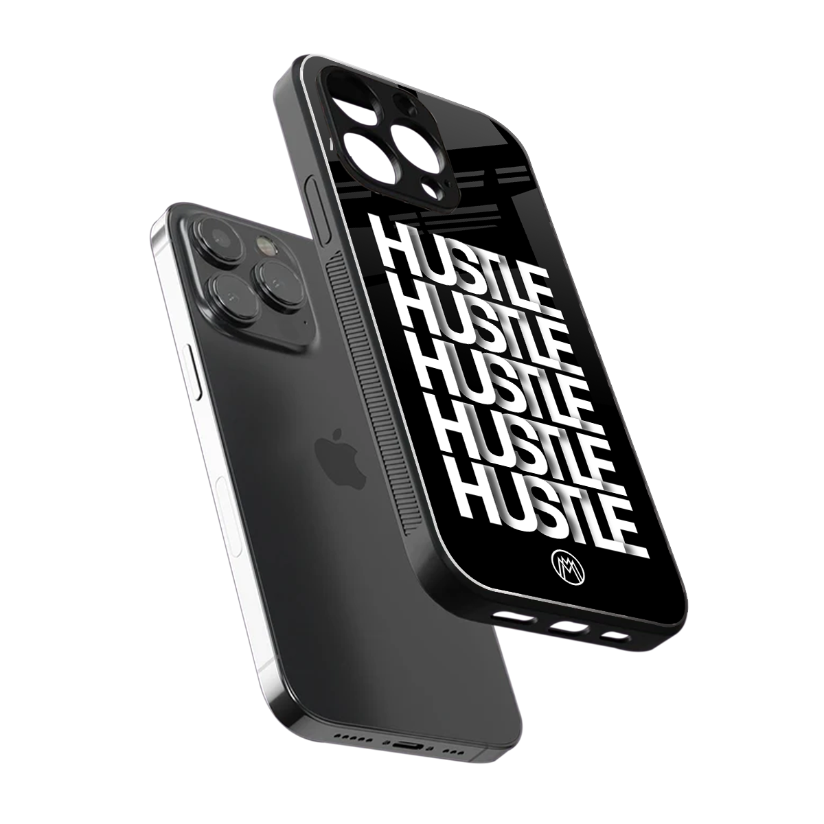 hustle back phone cover | glass case for iphone 15 pro
