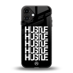 hustle back phone cover | glass case for iphone 16 plus