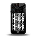 hustle back phone cover | glass case for iphone 16 pro max