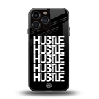 hustle back phone cover | glass case for iphone 16 pro max