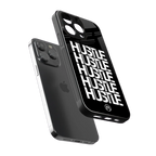 hustle back phone cover | glass case for iphone 16 pro max