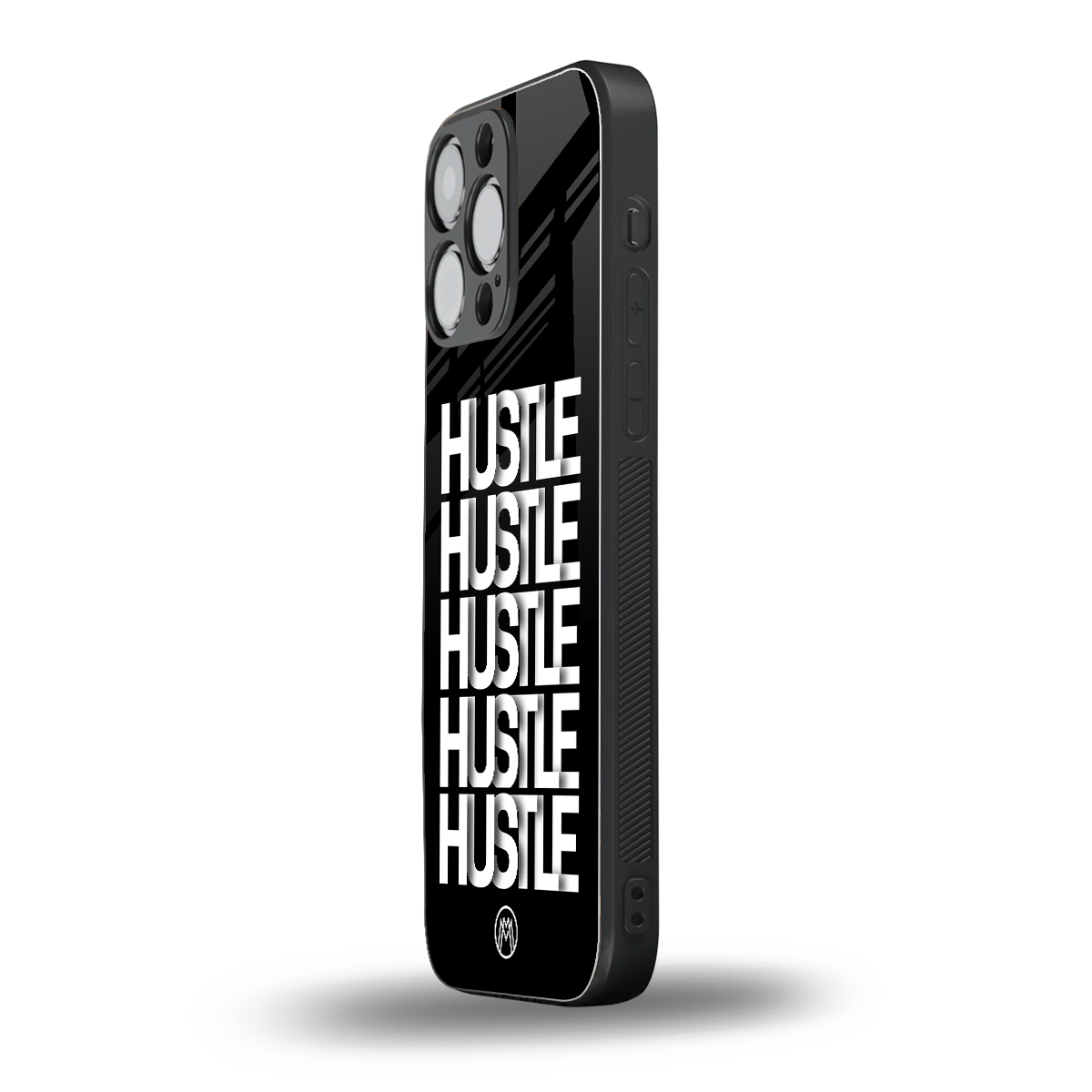 hustle back phone cover | glass case for iphone 16 pro max