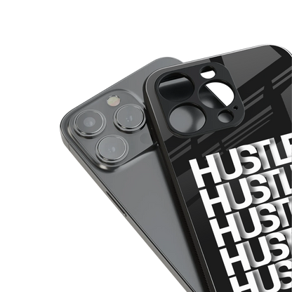 hustle back phone cover | glass case for iphone 13 pro max
