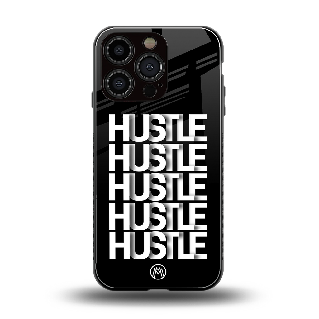 hustle back phone cover | glass case for iphone 16 pro