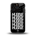 hustle back phone cover | glass case for iphone 16 pro