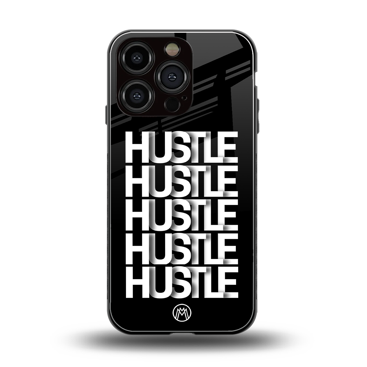 hustle back phone cover | glass case for iphone 16 pro