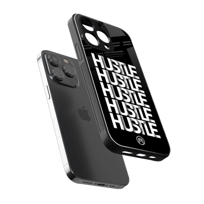 hustle back phone cover | glass case for iphone 16 pro