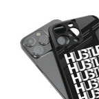 hustle back phone cover | glass case for iphone 15 pro
