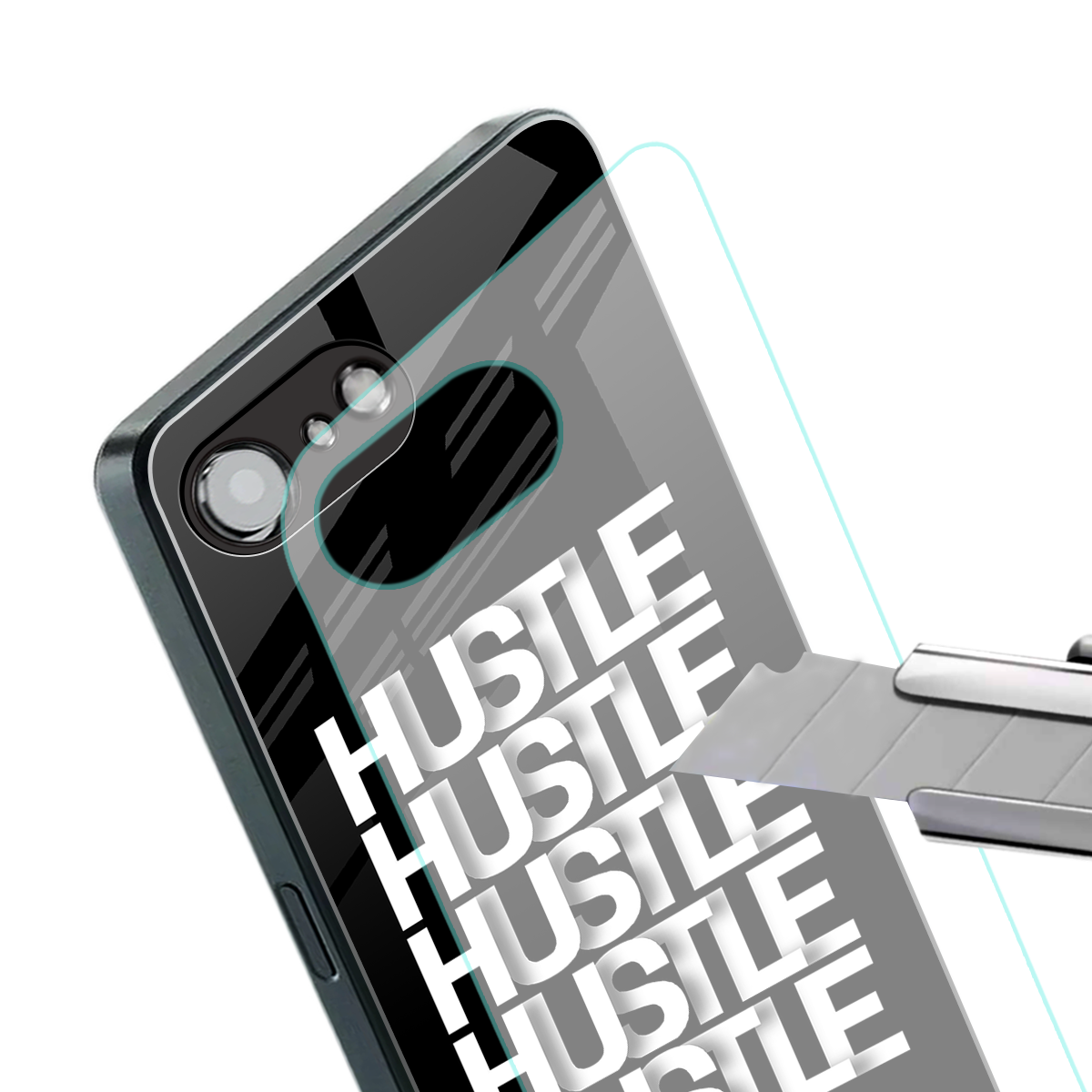 hustle back phone cover | glass case for iphone 16e