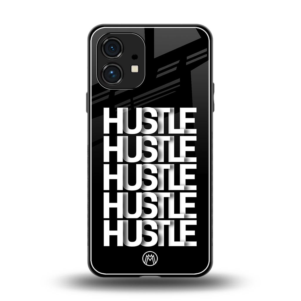 hustle back phone cover | glass case for nothing phone 1