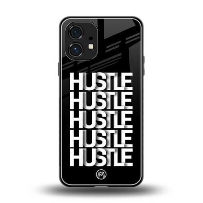hustle back phone cover | glass case for nothing phone 1