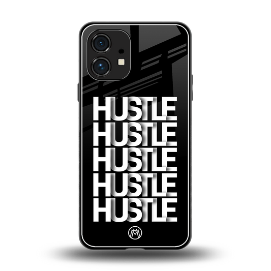 hustle back phone cover | glass case for nothing phone 1