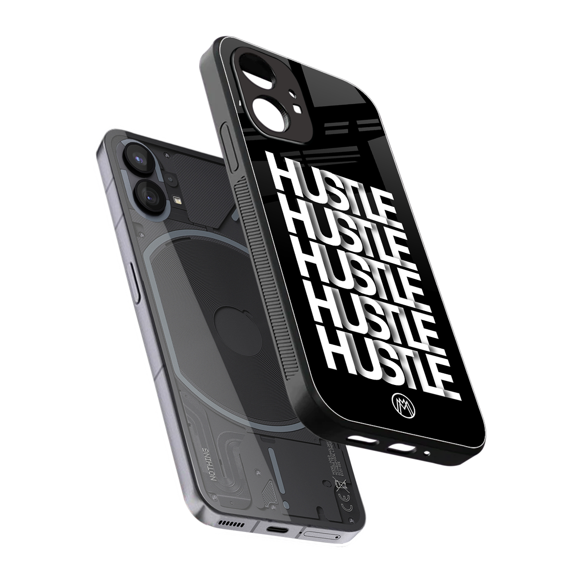 hustle back phone cover | glass case for nothing phone 1