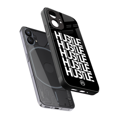 hustle back phone cover | glass case for nothing phone 1