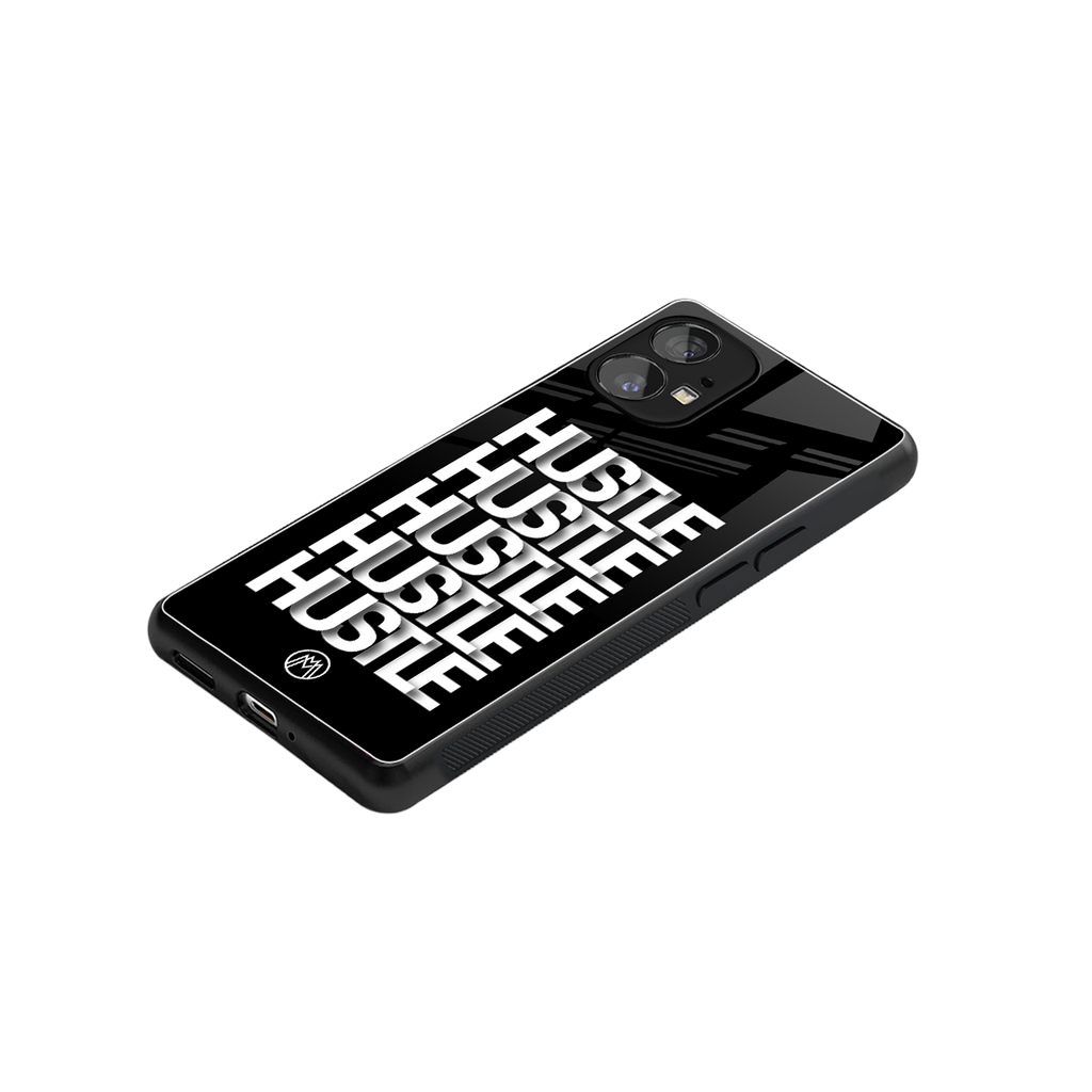 hustle back phone cover | glass case for nothing phone 1