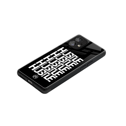 hustle back phone cover | glass case for nothing phone 1